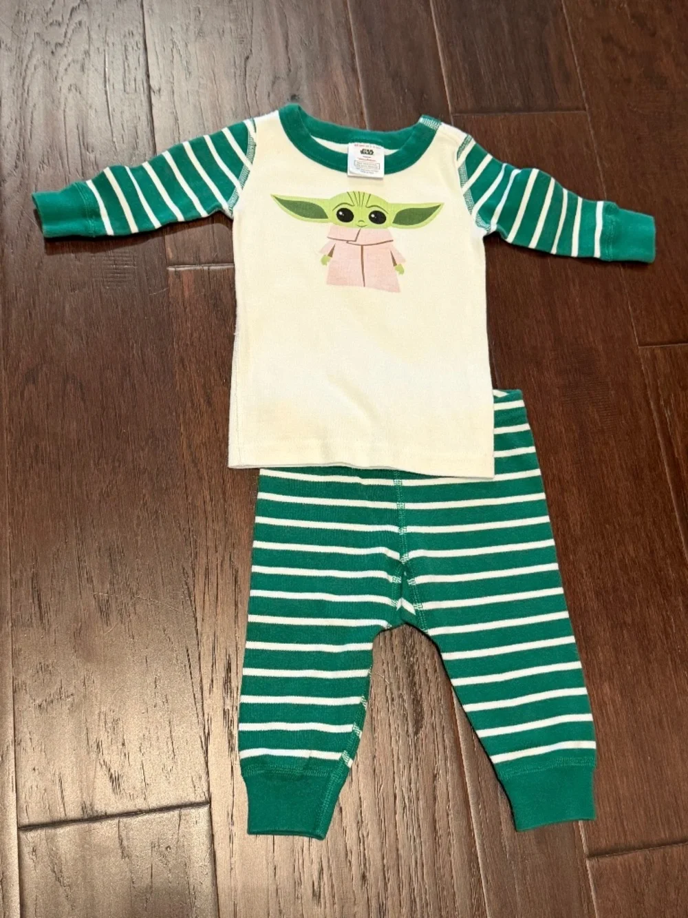 Hanna Andersson Star Wars Grogu Baby Yoda 3-6 months Pajamas EUC